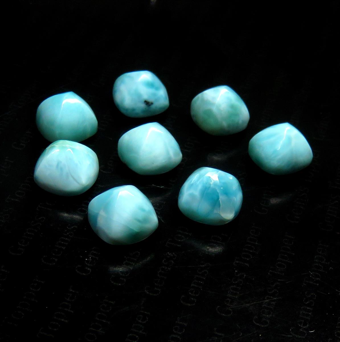 Larimar 10x10 mm Sugarloaf Cabochon